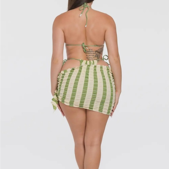 Green striped Bikini Set - Picture 3 of 3